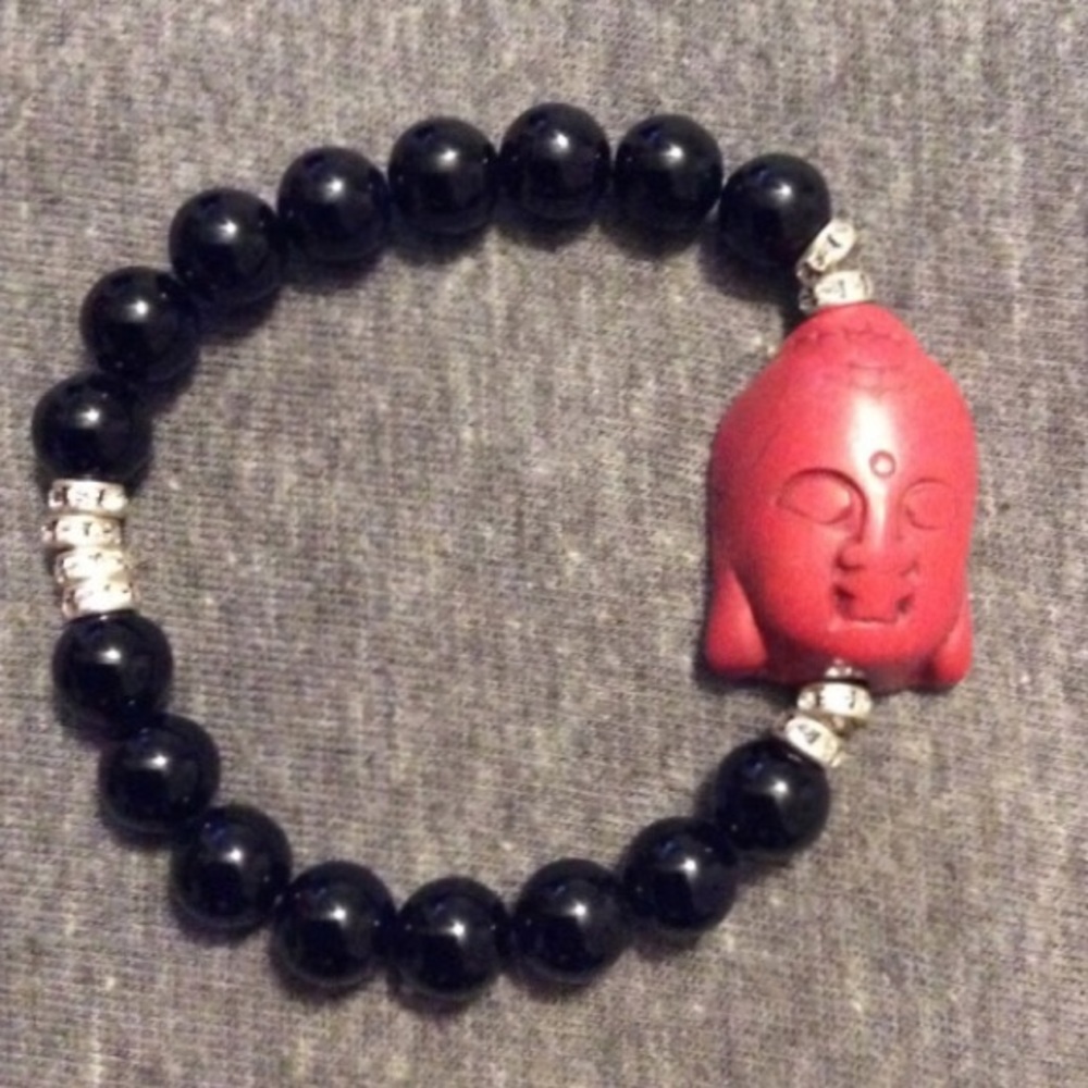 Semi Precious Stone Buddha Bracelet